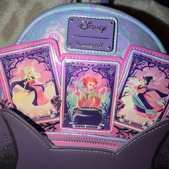 Loungefly Binx Hocus Pocus Backpack with Tarot Cards - Picture 2 of 5